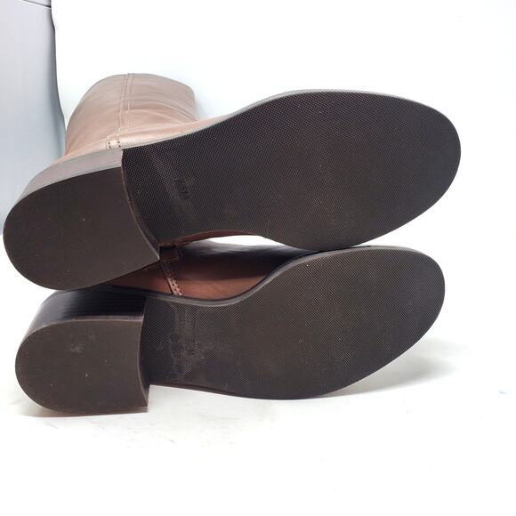 Tory Burch Fulton 55MM Heeled Boot Silky Leather Topo Brown 31148386 Size 7.5 - Picture 7 of 12